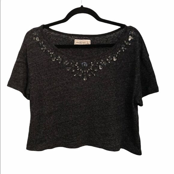 Abercrombie & Fitch Tops - Beaded Abercrombie and Fitch half shirt